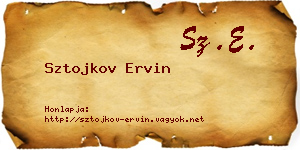Sztojkov Ervin névjegykártya