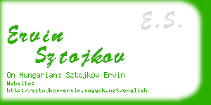 ervin sztojkov business card